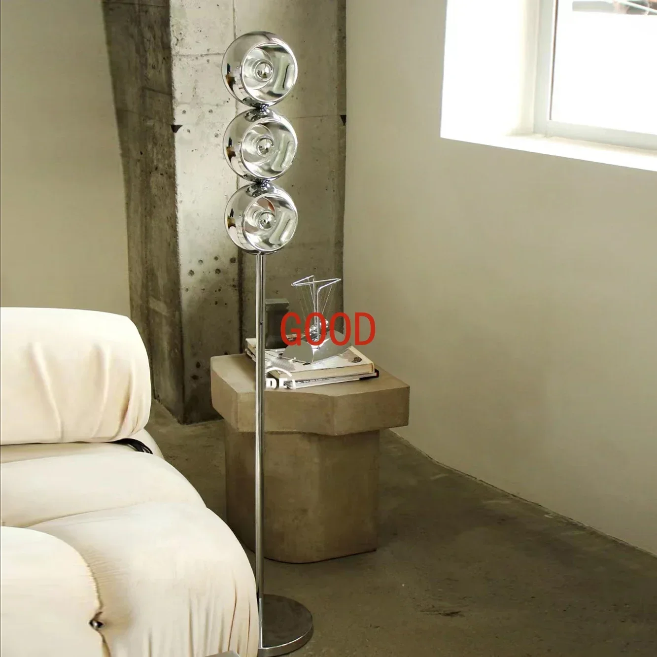 Artístico led lâmpadas de assoalho nova tendência minimalista cromo luz iluminação lâmpadas pé metal elegante arte decoração para casa