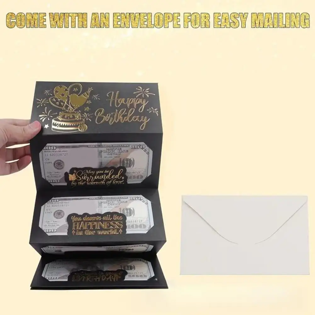 Family Occasion Cash Gift Envelope Family Love Cash Organizer Birthday Money Envelope Organizer with 6 Slots for Cash for Men