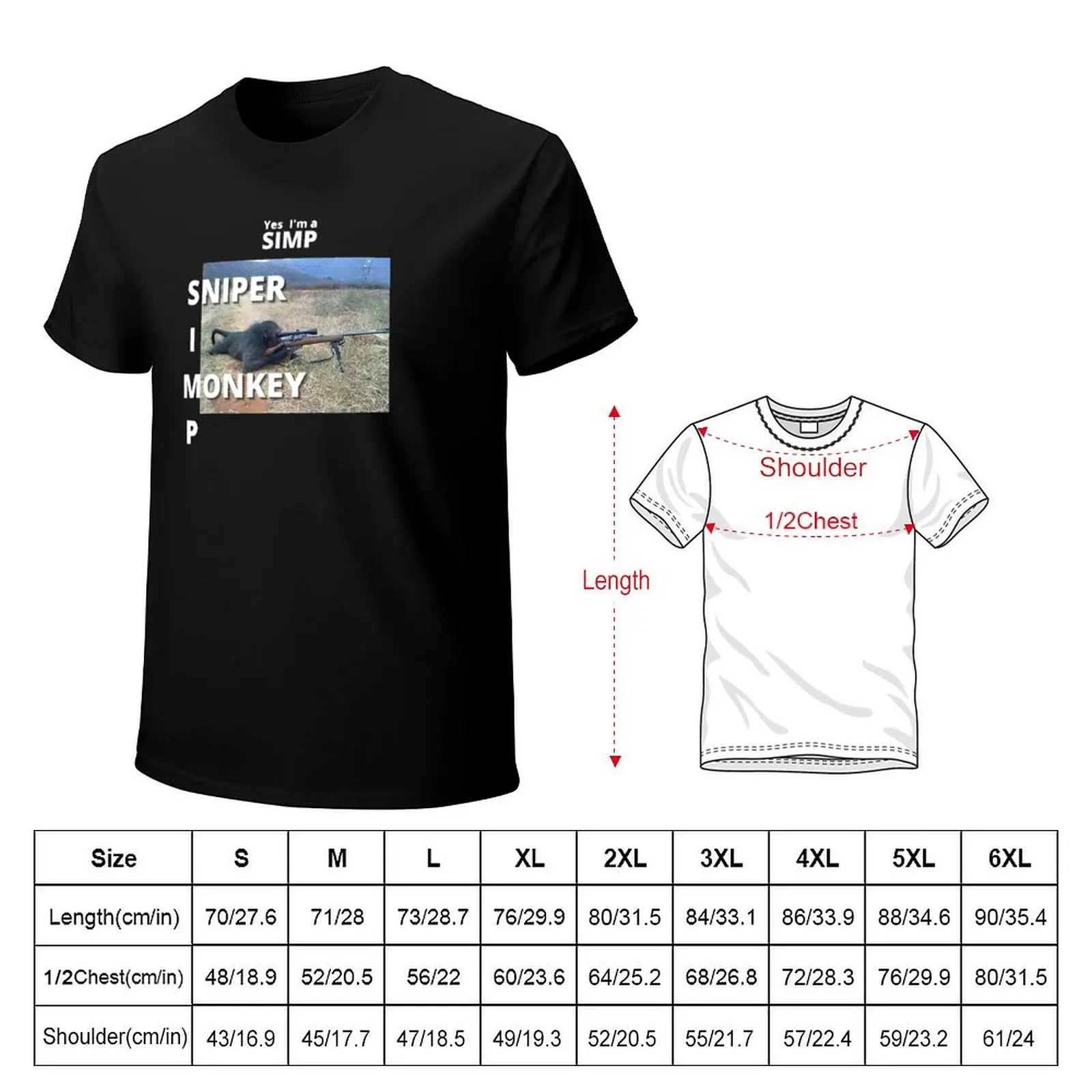 Sniper Monkey pro T-Shirt Soft Lightweight Cotton T-Shirt