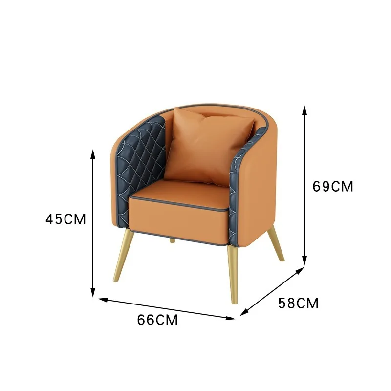 Light Luxury Modern Sales Office Hotel Hotel Single Sofa Chair