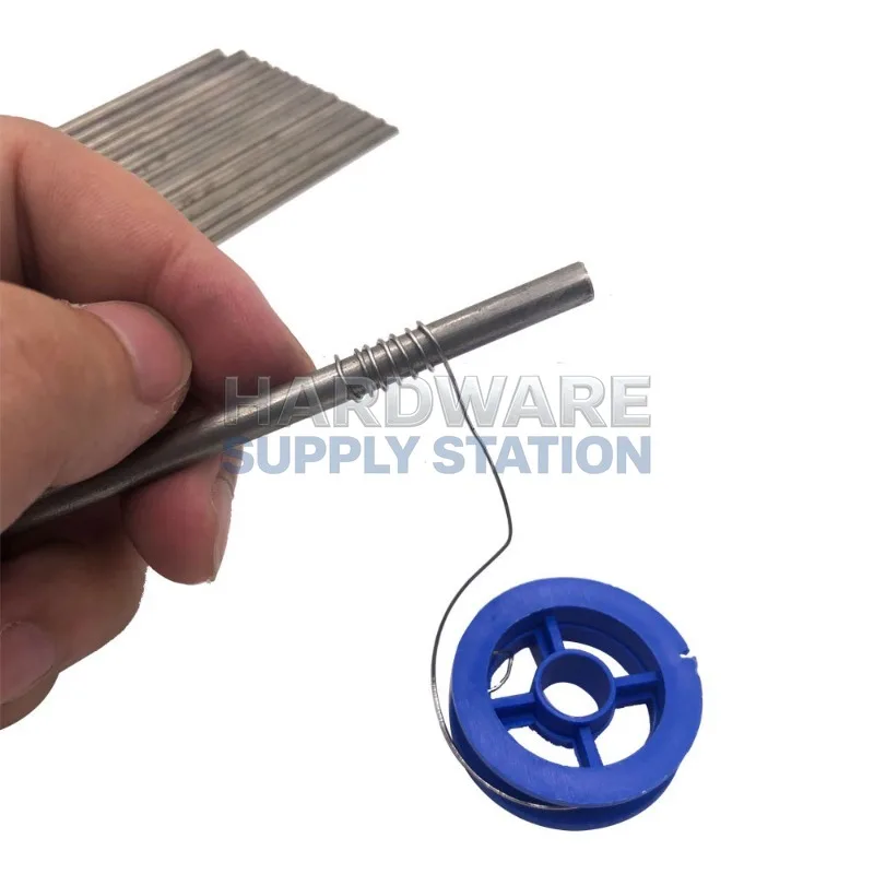 

Mini solid steel core coiled wire rod necklace ring O-ring formed jewelry handmade special accessories