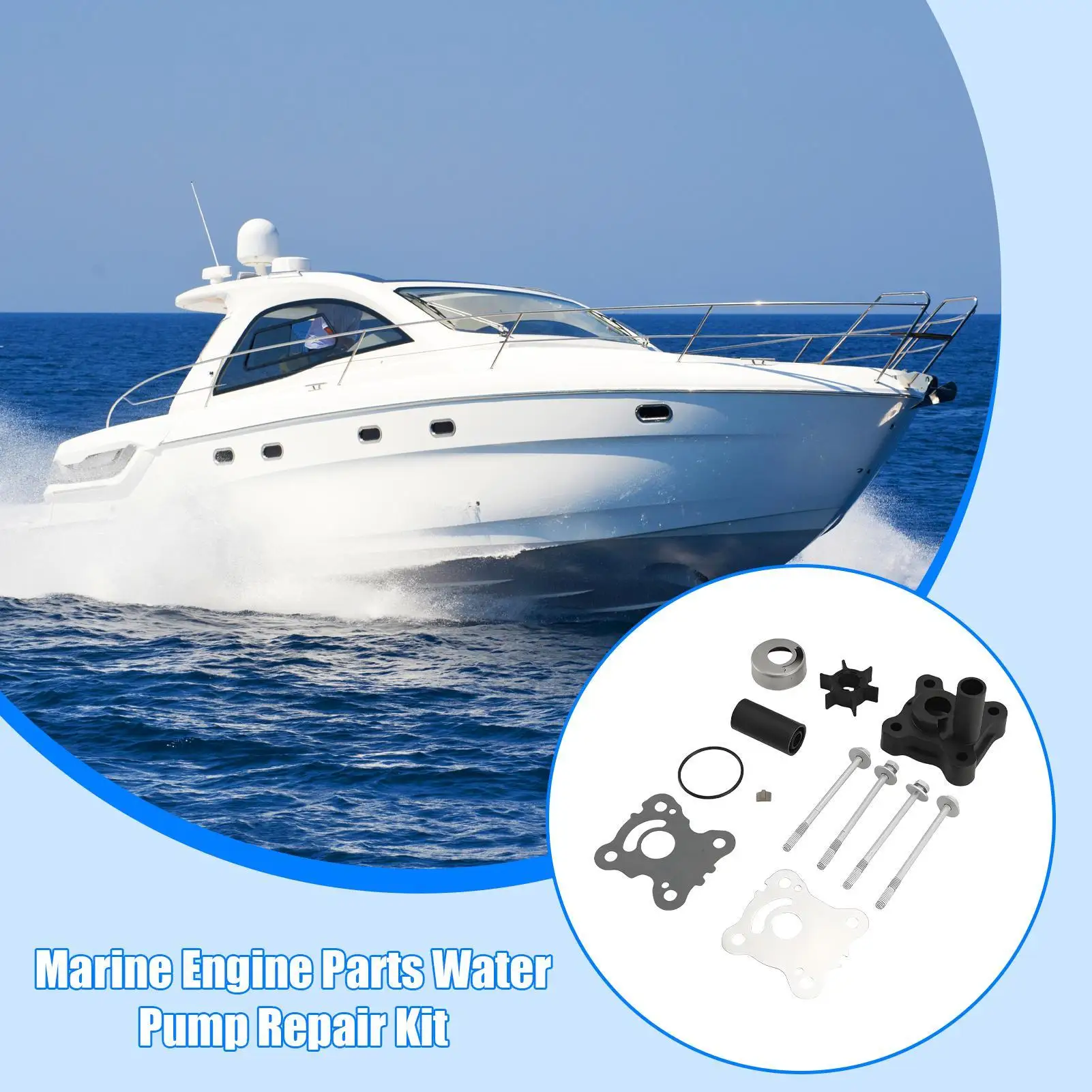 

Для подвесных моторов Honda 06193-ZW9-A32 BF8D BF9.9D 15D 20D 4T 8-20HP Ремонт водяного насоса для лодки Прочный быстрый инструмент Ремонт крыльчатки