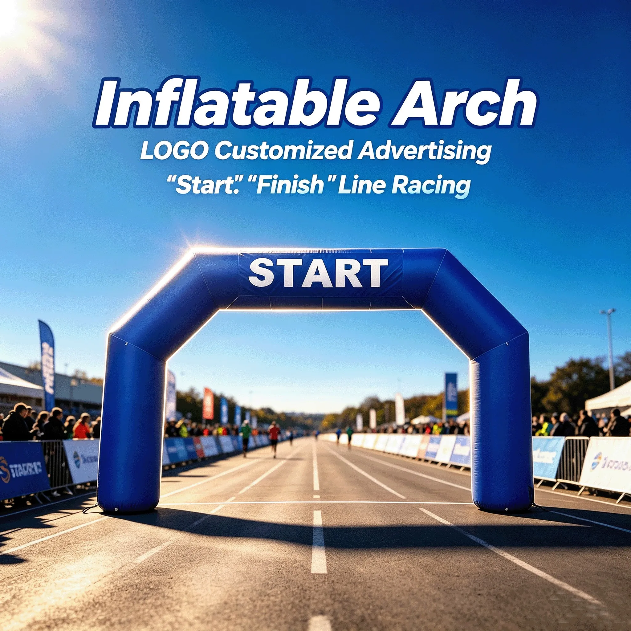 Sayok Outdoor Inflatable Arch Giant Inflatable Archway Inflatable Start Finish Line Racing Arch Banners with Air Blower