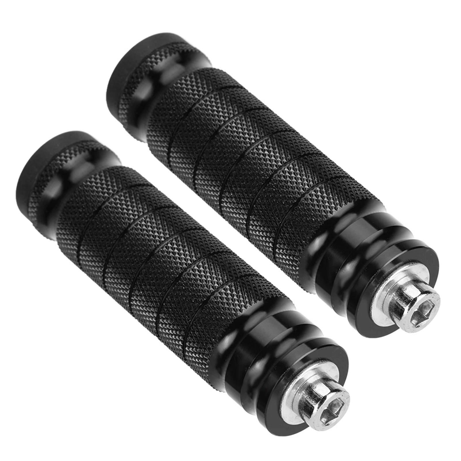 2pcs Motorcycle Rear Footrests Universal M8 Non Slip Foot Rest Pegs Pedals