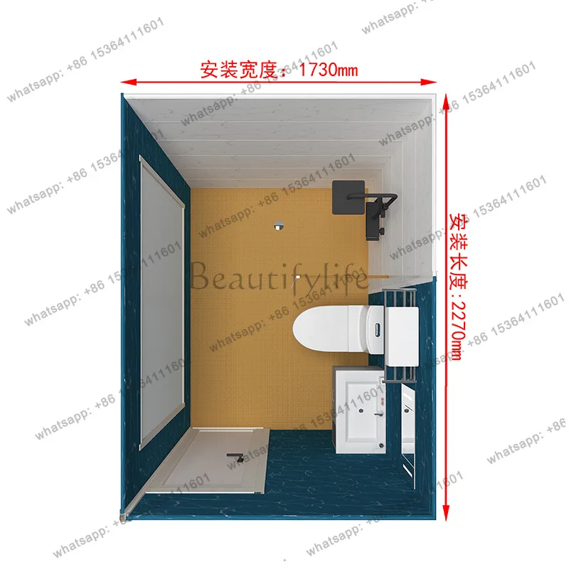 Shower room Integrated bathroom Integrated toilet Rural toilet room Bath room