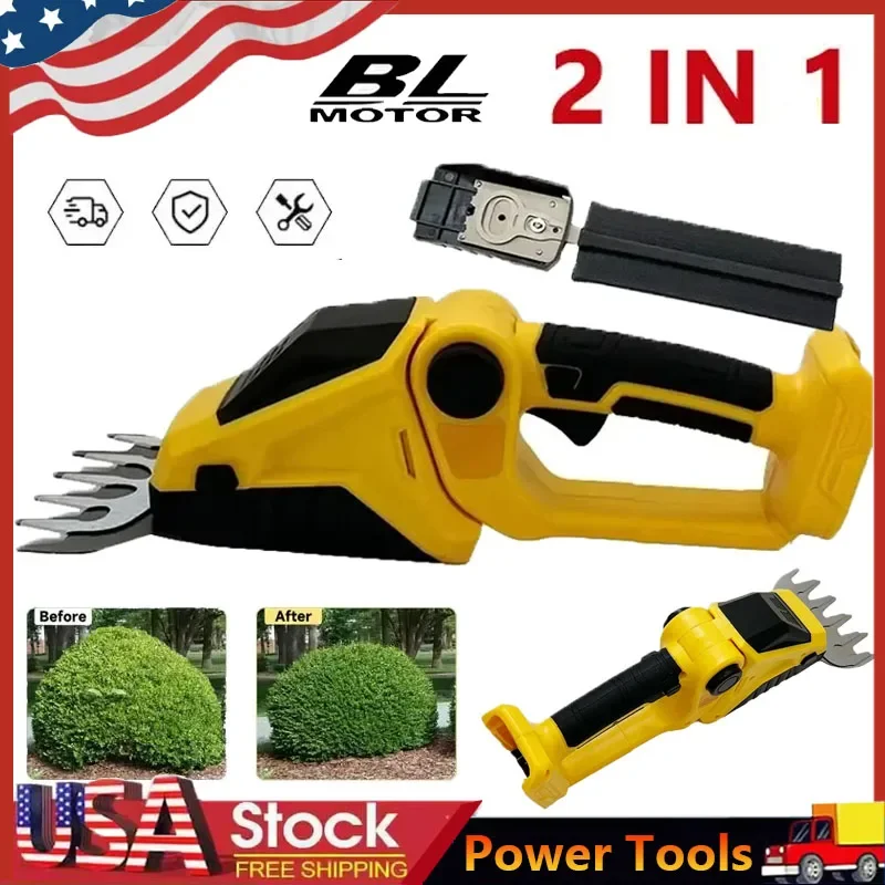 

Fit DeWALT Cordless 2 IN 1 Hedge Trimmer Electric Grass Trimmer Bush Trimmer Grass Shears Garden Tools for Dewalt 20V Battery