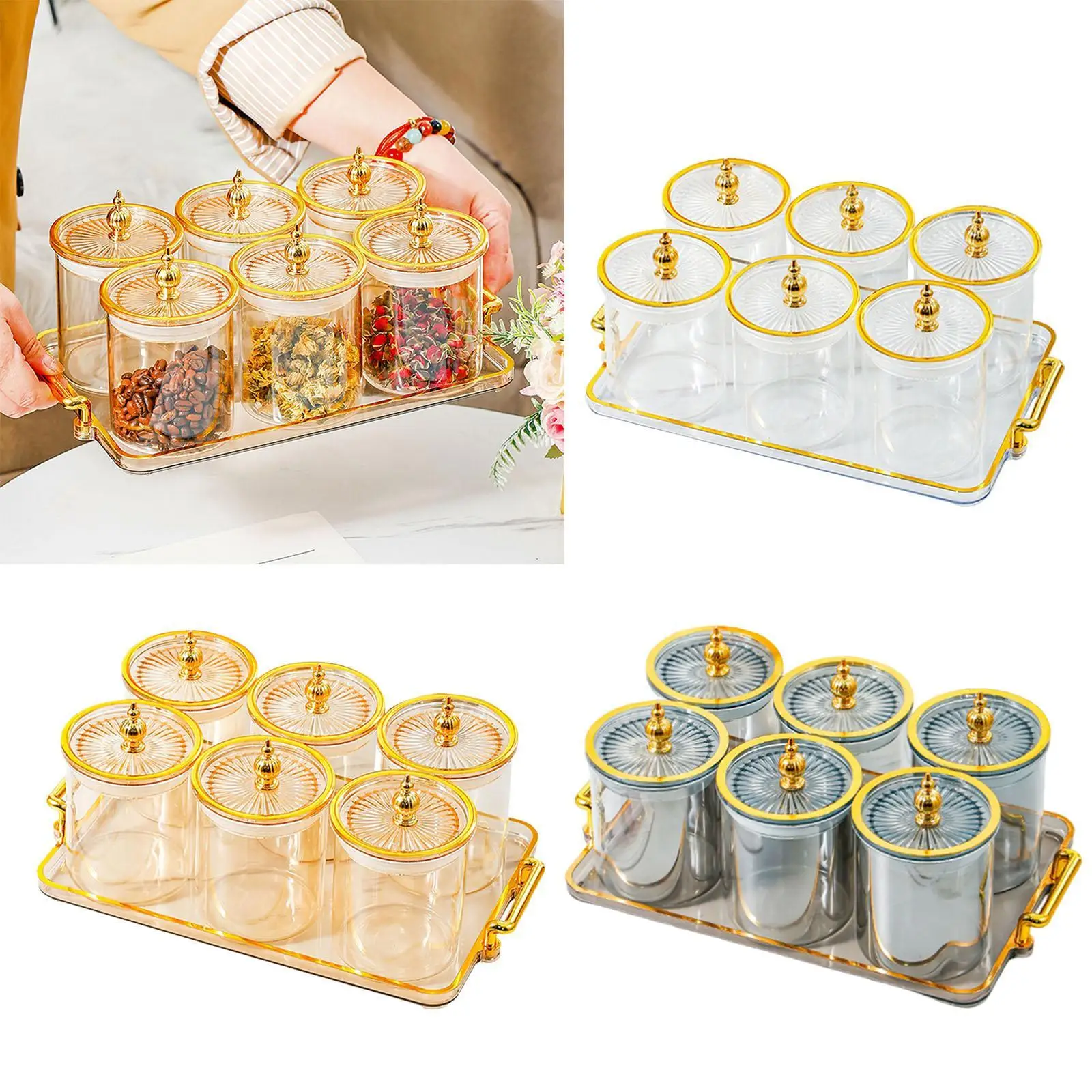 

Dry Fruit Tray with Lid Snack Candy Dish for Holiday Kitchen Living Room