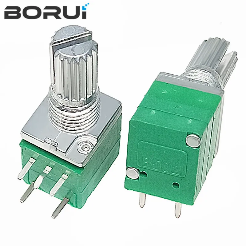 5 قطعة جديد RV097NS 5pin RK097NS RV097 5K 10K 20K 50K 100K 500K مع مفتاح عمود الصوت 15 مللي متر مكبر للصوت ختم الجهد