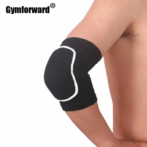 2 adet Crossfit dirsek pedleri koruyucu kol Brace destek dirsek ve diz koruyucular voleybol basketbol elastik kollu koruma