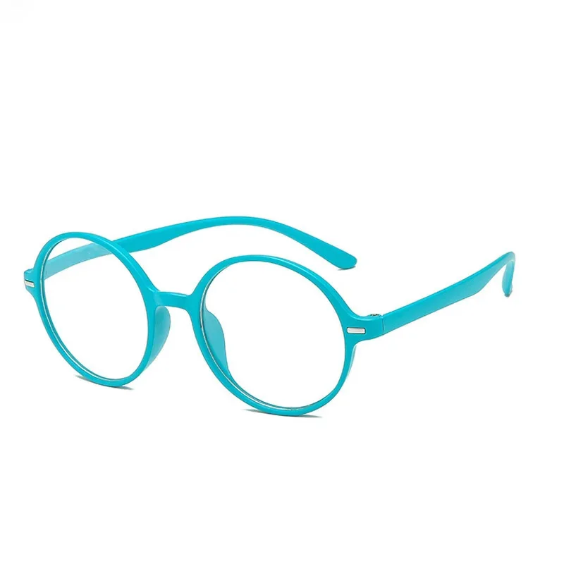 New Men Women Unisex TR90 Reading Glasses Ultralight Resin Round Blue Red Frame Hyperopia Presbyopic Eyeglasses Computer Eyewear