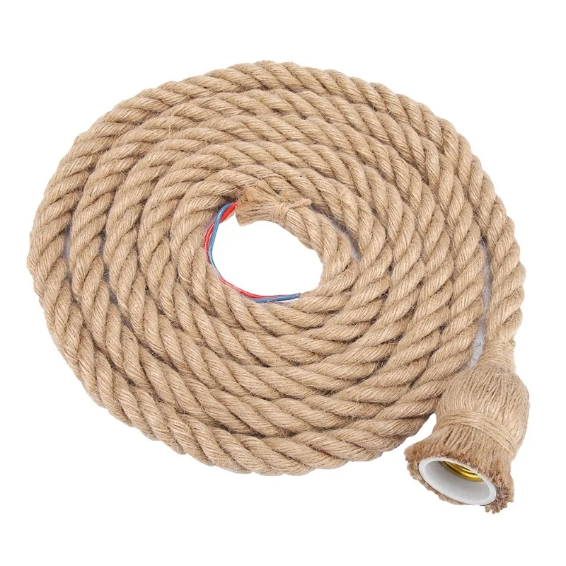 

Подвесной светильник 3м E27 в винтажном стиле с патроном из пеньковой веревки, 85-265В