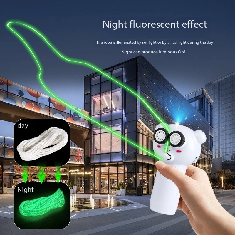 Pet Lasso Toy Night Light Rope Launcher Propulsion Cat Rope Launcher Handheld Electric Pet Toy cat toys interactive