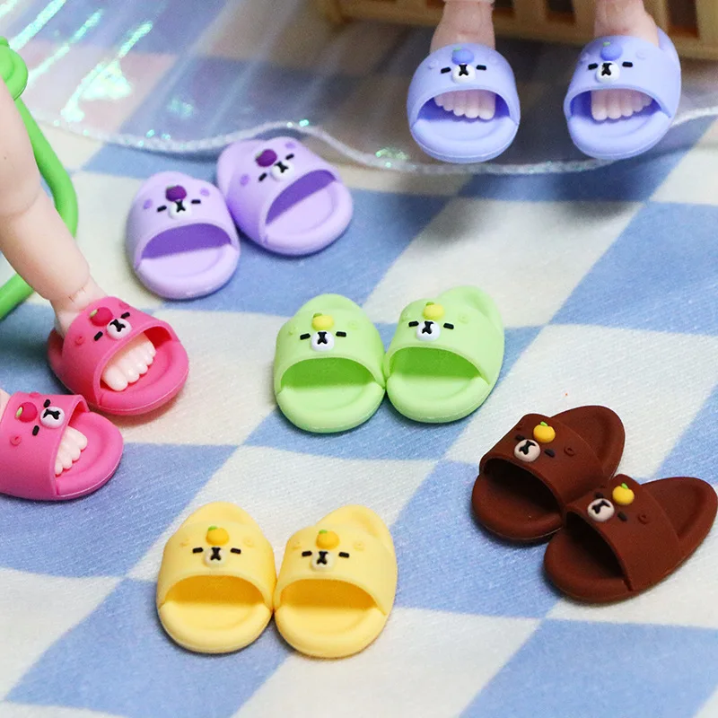 Miniature Cute Capybara Seal Slippers for Labubu Doll Accessories Stylish Casual Shoes for Playtime for Labubu Accessories Shoes