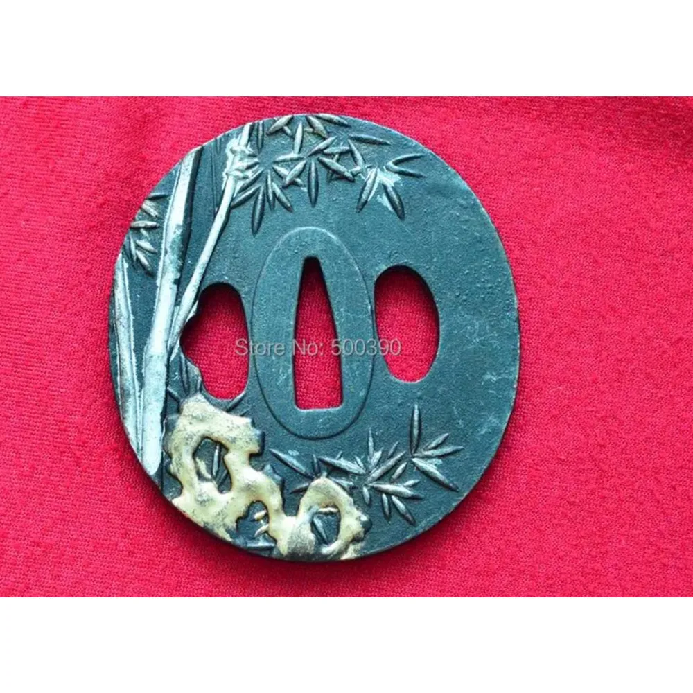 

Высококачественная защита из сплава Tsuba, фитинг для японского сабля, меч, самурай, катана, нож, защита W, бамбук
