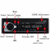 1 din Car Stereo Audio bluetooth 24v Car MP3 Multimedia Player USB MP3 FM Radio Player JSD-520 with Remote Control