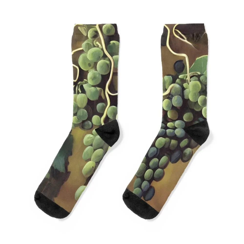 Green Grape Vine Socks designer hip hop cycling Run Socks Man Women's