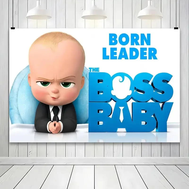 Baby Boss Thema Hintergrund Kinder alles Gute zum Geburtstag Neujahr Party Dekoration Poster Banner Geschenk