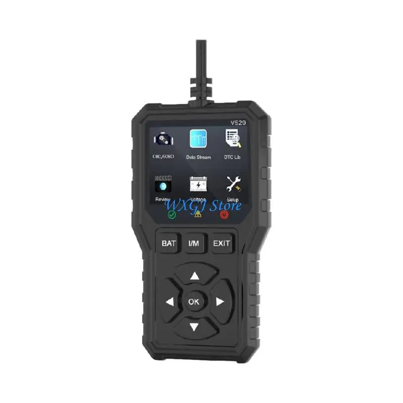 37JE Automotive OBDII Scanner With Live Data Stream Mode And Fault Code Reader Mode Function Fit for Engine Faults Diagnostic