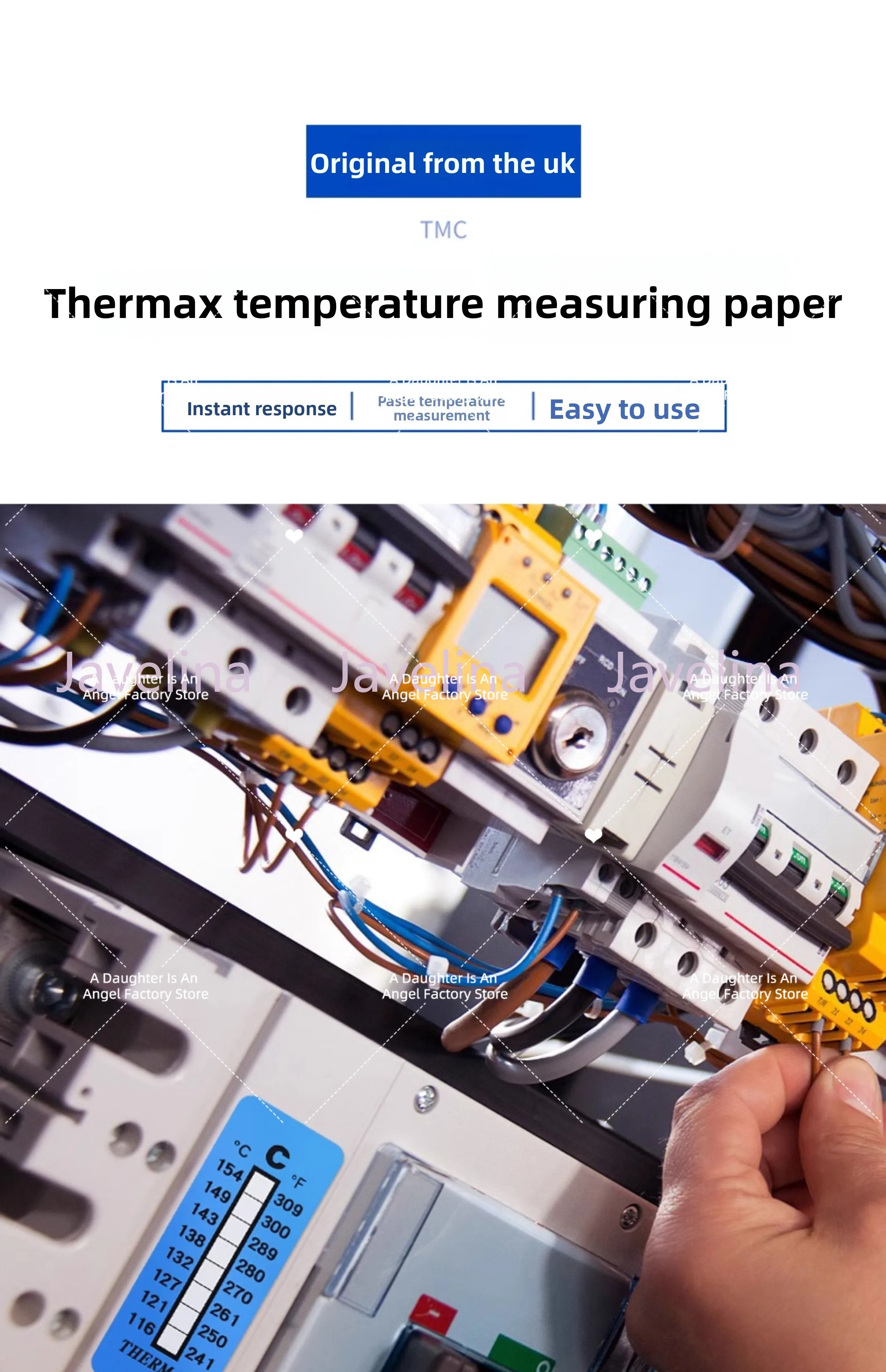Thermax Temperature Measuring Paper Temperature Sensing Color Changing Sticker Sensing Test Paper Temperature Measuring Sticker
