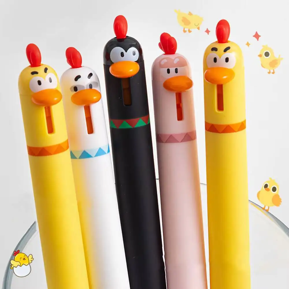 

1 Piece Lytwtw's Amusing Stationery Kawaii Chick School Office Supplies Creative Funny Recreation Cute Gel Pen