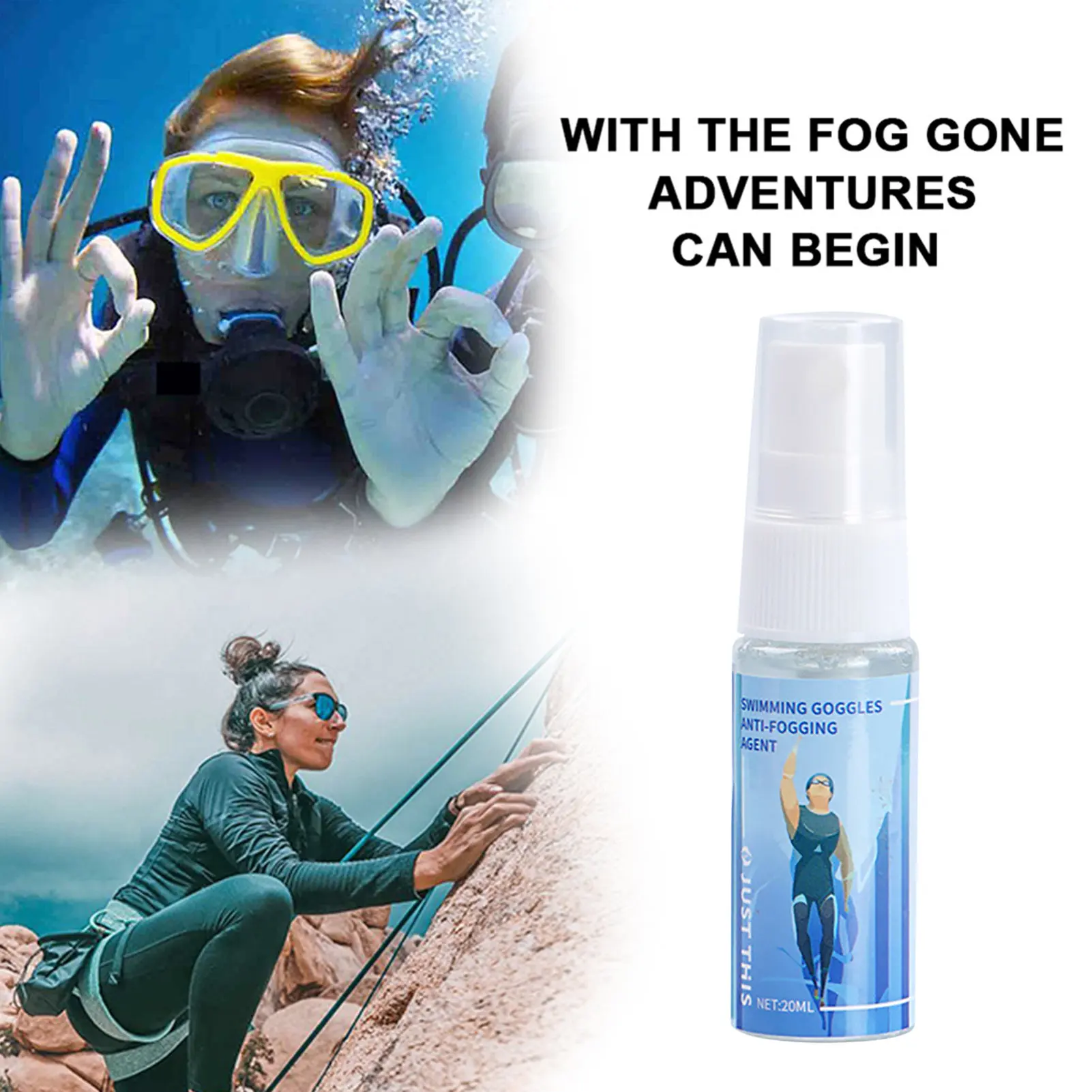 Anti Fog Spray For Goggles Swimming Glass Cleaner Defogger For Eye Glasses Goggles Sunglasses Mirror Antifog Prevents Lens Fog
