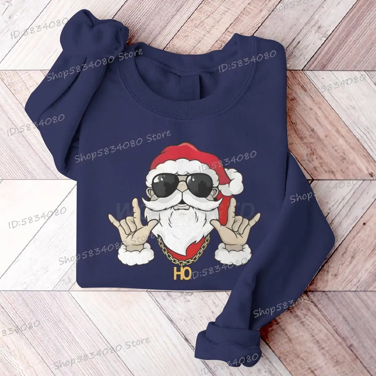 بلوزات الهيب هوب سانتا كلوز الجرافيك للرجال بلوفرات عطلة احتفالية عيد الميلاد المشاعر سانتا موضة ملابس الشارع الشهير الرجال #5