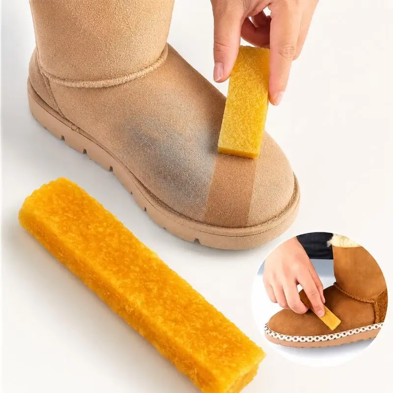 1Pc Suede & Faux Leather Shoe Cleaning Rubber Brush, Portable Stain Eraser for Boots, Home & Travel