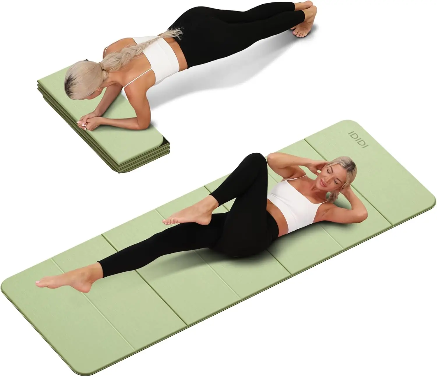 

Extra Thick Foldable Yoga Mat - 0.32 Inch Eco-Friendly Non-Slip Fitness Mat for Home & Studio