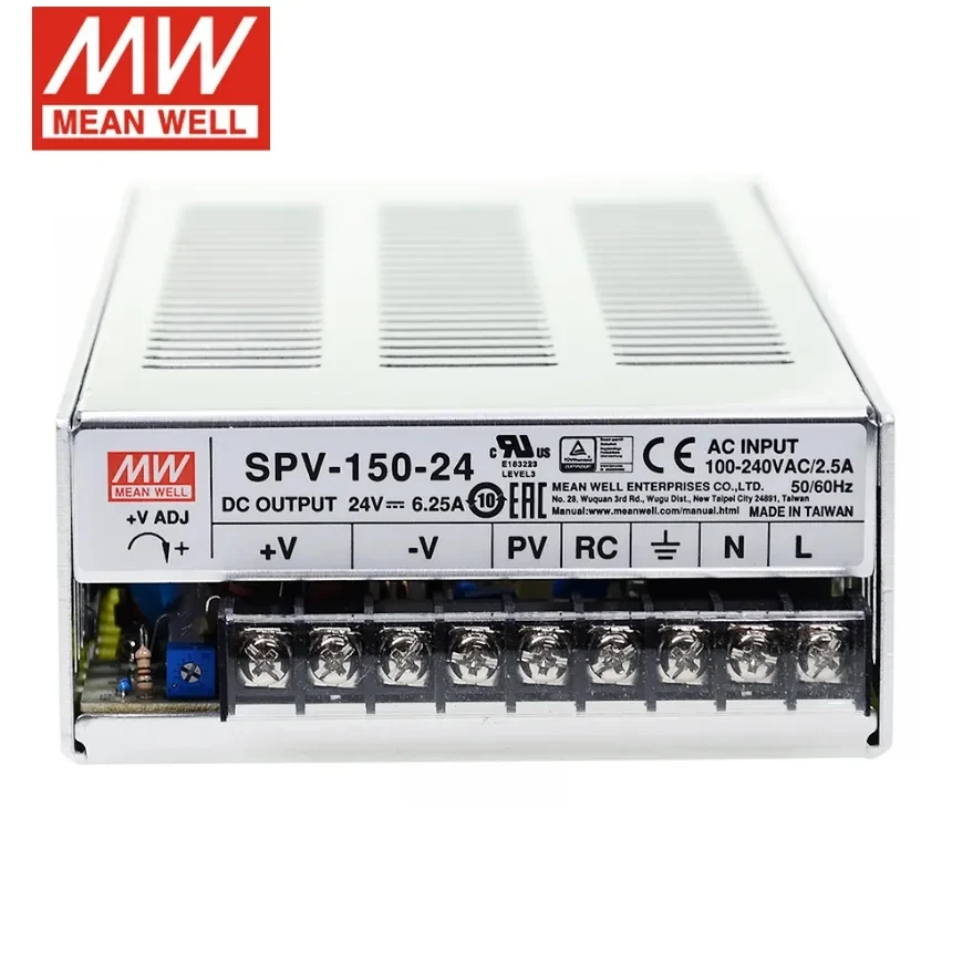 Imagem -03 - Mean Well Switching Power Supply Programável Spv150-12 Spv-15024 Spv-15048 Spv300-12 Spv-300-24 Spv-300-48