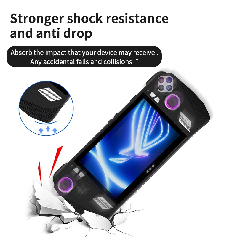 Aolion-funda de silicona suave para consola de juegos ASUS ROG Ally, antiarañazos funda protectora, accesorios de juego