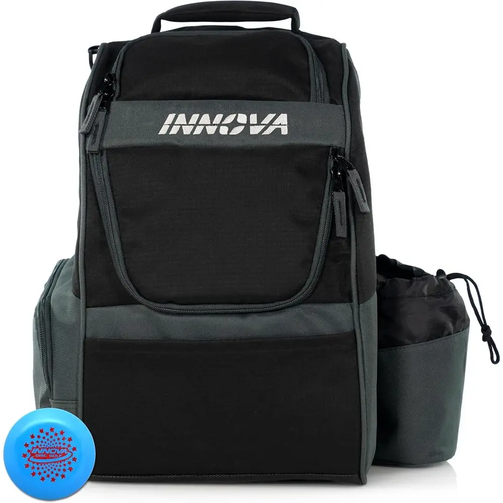 

Innova Adventure Pack Backpack 2023 – Holds 25 Discs – Includes Innova Mini, Disc Golf Bag (Grey)