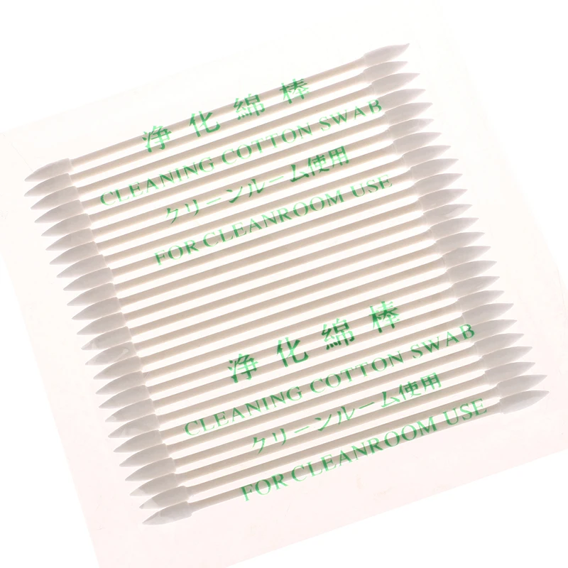 【25Pcs Disposable Cotton Swab Cosmetics Permanent Makeup Health Ear Jewelry Clean Sticks Buds Tip Cotton Head Swab】