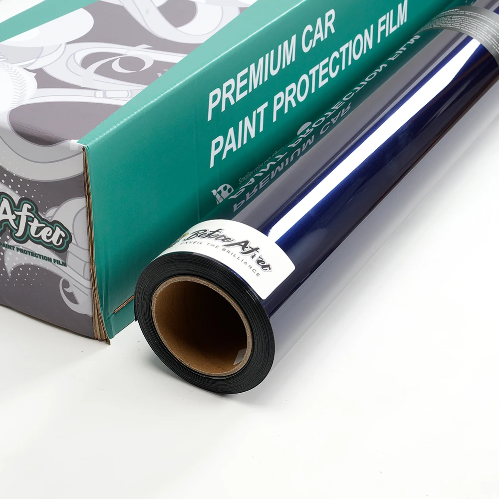 Vinil azul de alto brilho personalizável para carro com adesivo sem bolhas, filme de vinil azul tanzanita metálica brilhante de bronze