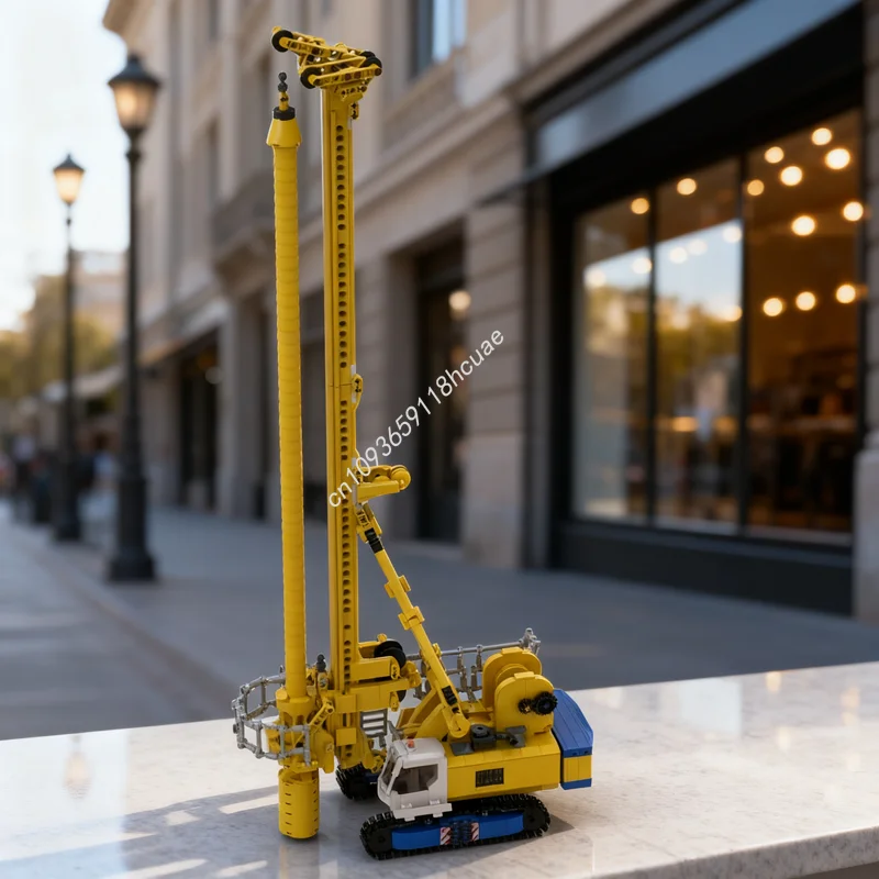 1472pcs MOC BAUER ROTARY DRILLING RIG Città Modello di Costruzione Building Blocks Regali Di Natale Idea Educazione Per Bambini Giocattoli di Mattoni