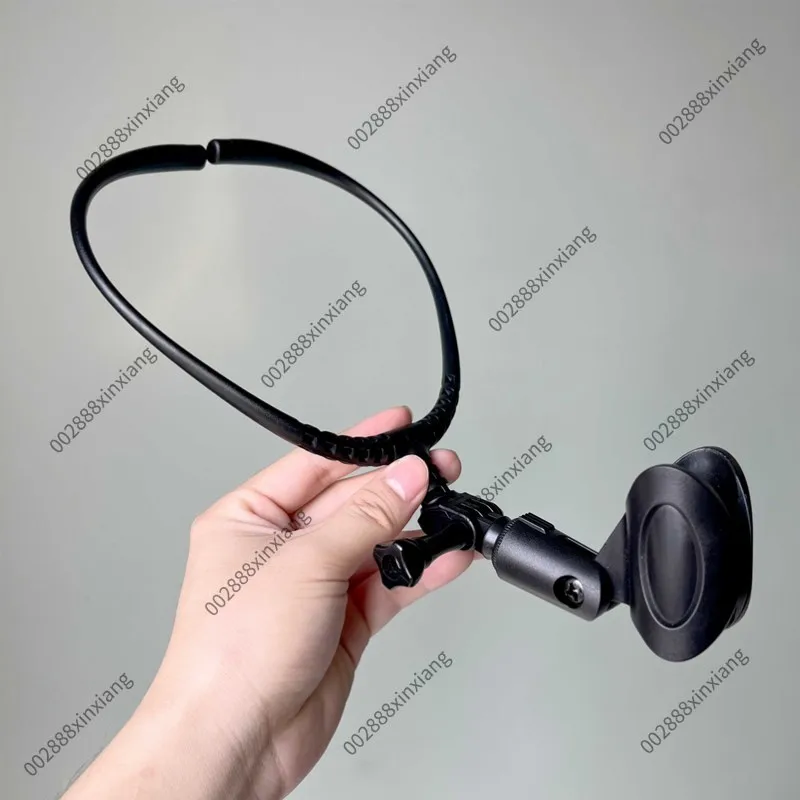 Hands Free Neck Hanging Microphone Holder, Elastic Mic Clip, Ideal for Host, Guitar Singing, Ventriloquism and Magic Performance