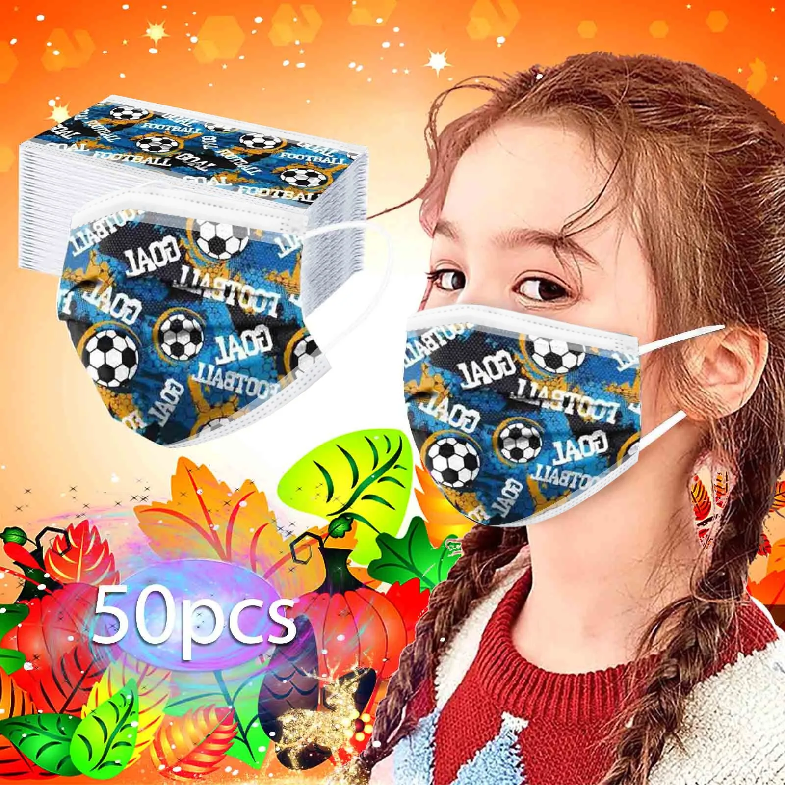 Children'S Fashion Graffiti Mask Breathable Odorless And Irritation-Free Comfortable Mask Multi-Layer Filtering Design Mask