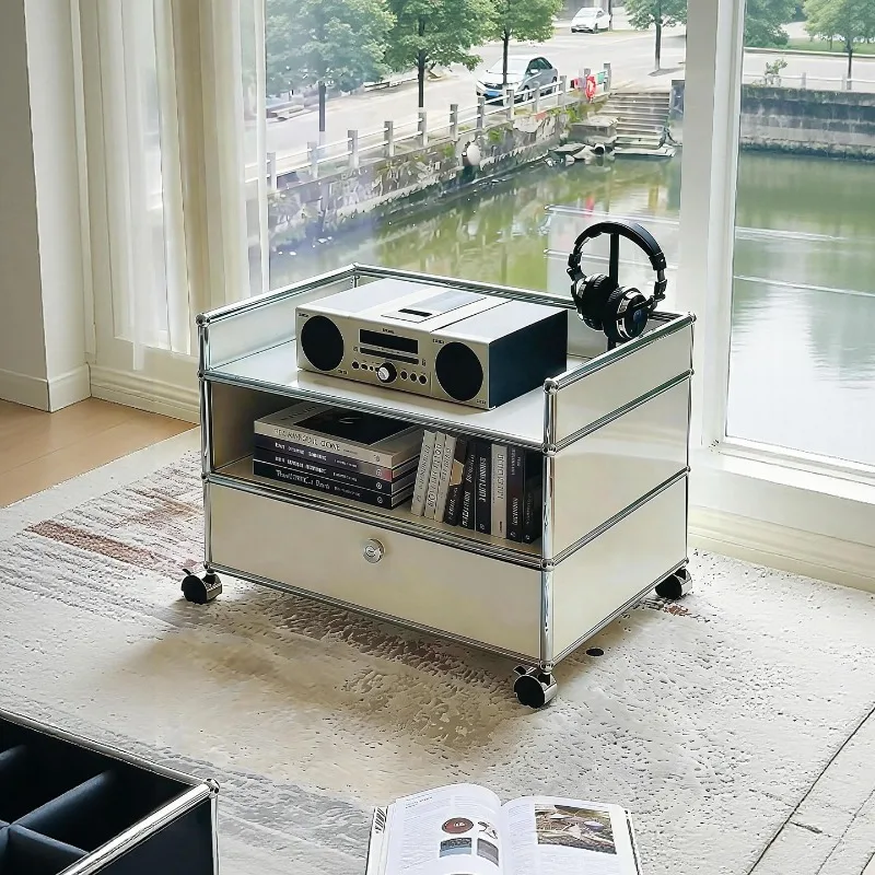 Bedside table antique living room mobile side few stainless steel bedroom bedside table