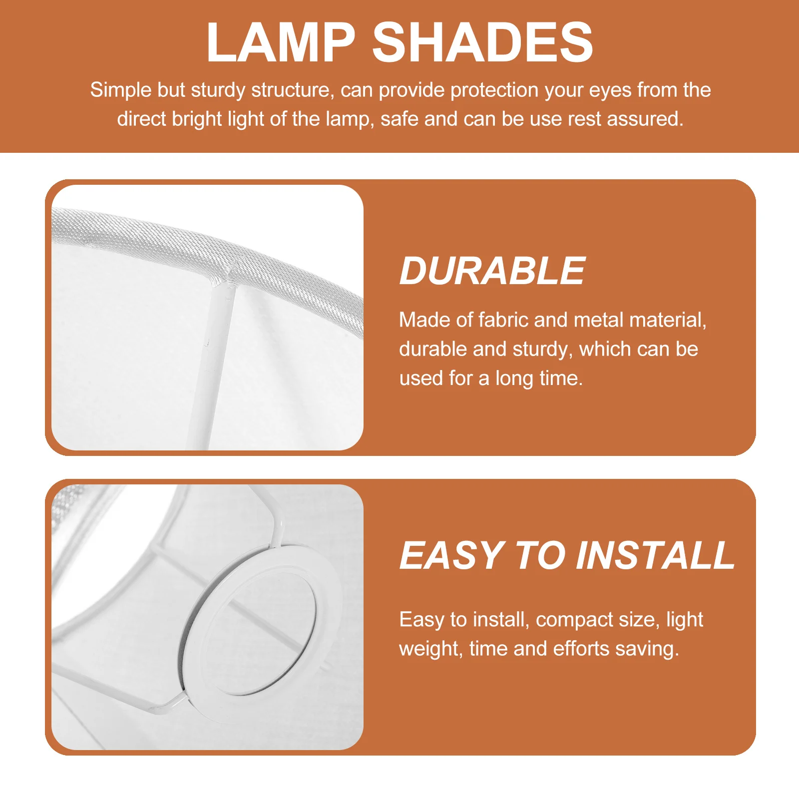 

Cloth Lamp Shade Replacement Lamp Cover Table Light Desktop Lampshade E27 Durable Sturdy Warm Light Shade Accessory for Bedroom