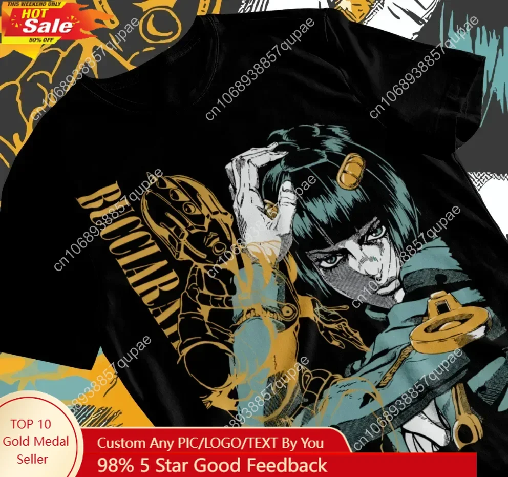 

Футболка Jojo's Bizarre Adventure Bruno Bucciarati, мягкая футболка с аниме-мангой, все размеры