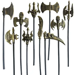 Cosplay Weapons Equipment Props Sickle Ghost Festival Plastic Simulation Weapon Trident Axe Stage Halloween Props Kids Gift