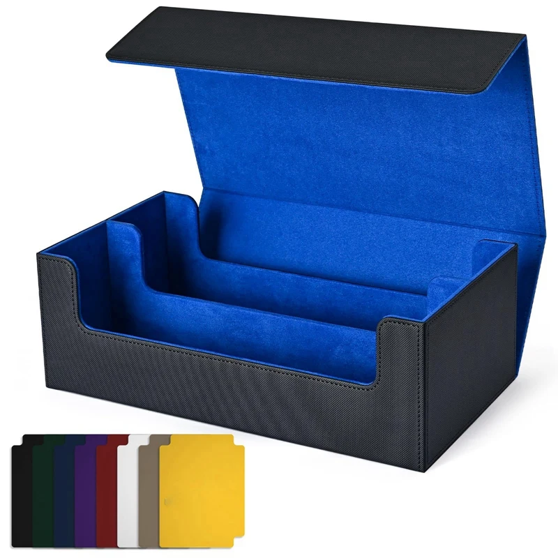 Card Storage Box For Trading Cards,Card Deck Case, Magnetic Closure Card Holder For Magnetic Game Cards