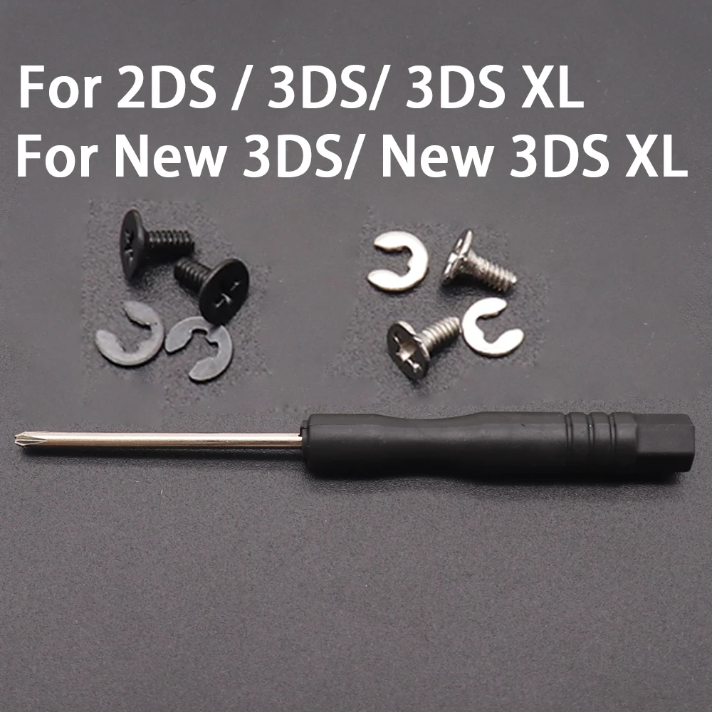 2DS 3DS LL XL New 3DS 3DSLL 3DSXL 배터리 백 커버 나사 쉘 나사 및 툴 마운트 수리용 1세트