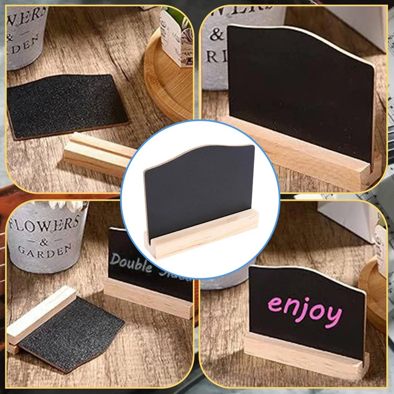 4 PCS Mini Chalkboard Signs For Chalk Sign,Food Labels Message Board Signs For Party Restaurant Wedding