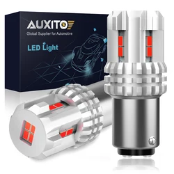AUXITO 2Pcs 1157 BAY15D P21/5W LED Red Yellow Canbus Error Free Car Turn Signal Light Side Marker Brake Lamp Auto Tail Bulb 12V