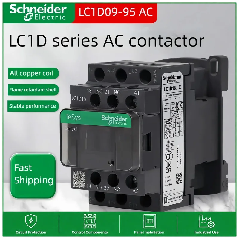 Schneider TeSys LC1D Series AC Contactor LC1D09 LC1D18 LC1D25 Industrial Motor Starter Electrical Control Component 24V 220V