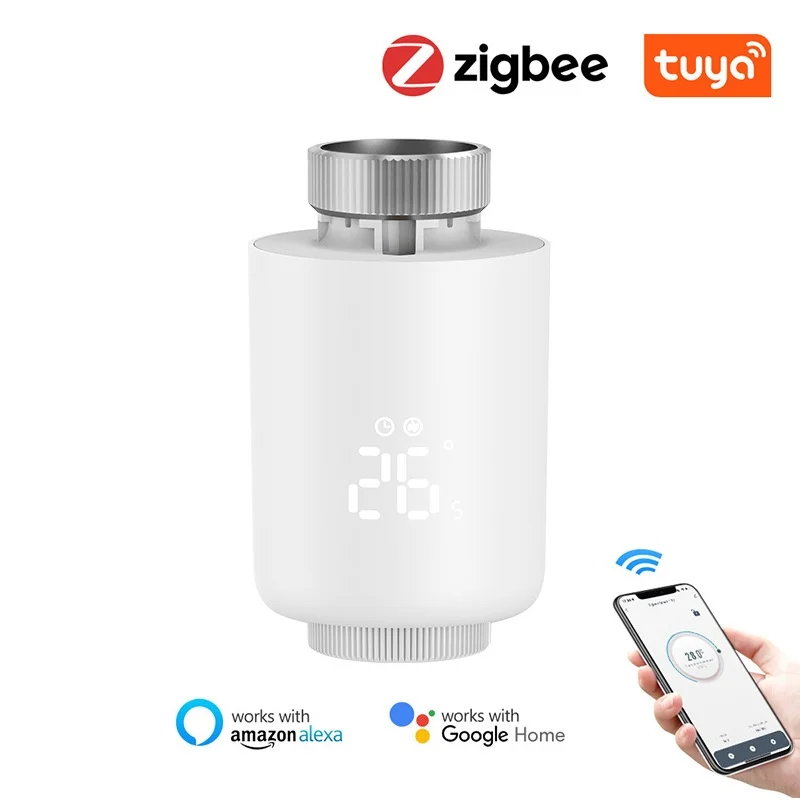

1 ~ 4 шт. Tuya Zigbee Smart TRV термостат термостатический клапан радиатора домашний термостат радиатора регулятор температуры новый