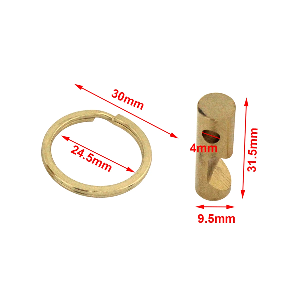 1pcs Brass High-grade Bottle Opener with Key Ring Beer Bar Tool New Key Chain Keys Holder Portable Bottle Opener