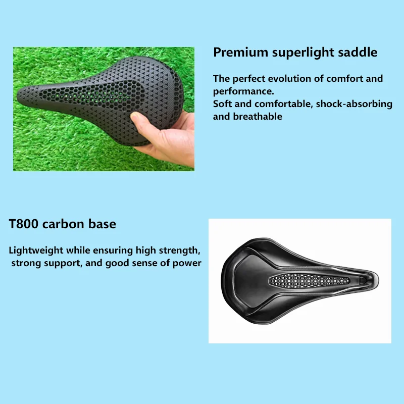 3D-Gedruckter MTB-Sattel Fahrradsitz für Männer & Frauen Triathlon Rennrad-Sattel Gravel-Fahrradsitz Komfortabler Sattel 7*10 – Detail 2