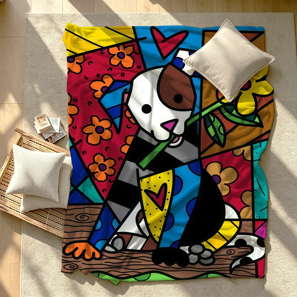 Pop Art B-Brittos Blanket Soft Warm And Thick Perfect For Bedroom Living Room Bed Sofa Camping Picnic Office Gift