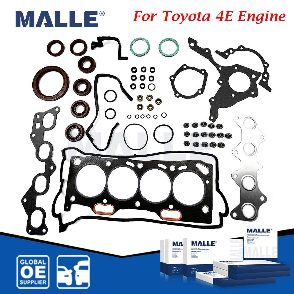 

4E Engine Overhaul Gasket Repair Set For Toyota Corolla Secca Hatchback 1.3L 4EFE 8EFE Car Accessories 04111-11091 04111-11140